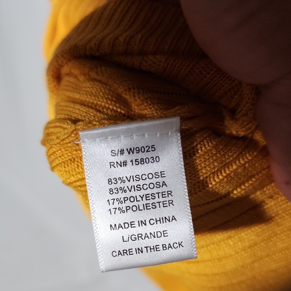 Fashion Nova Mustard V-Neck Sweater Dress - Picture 6 of 7